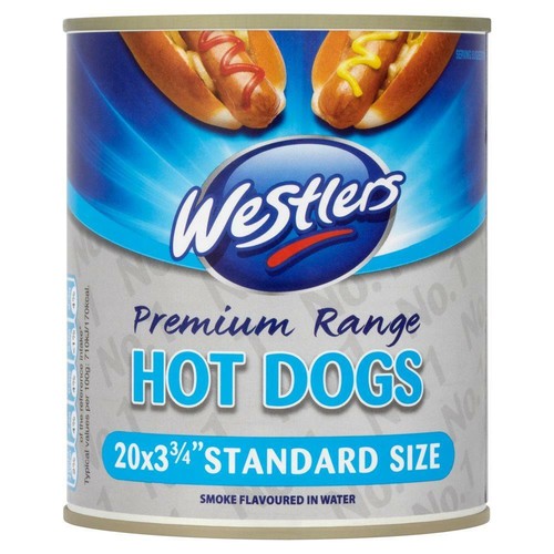 Westlers Premium Range 20 Hot Dogs Standard Size (In Brine