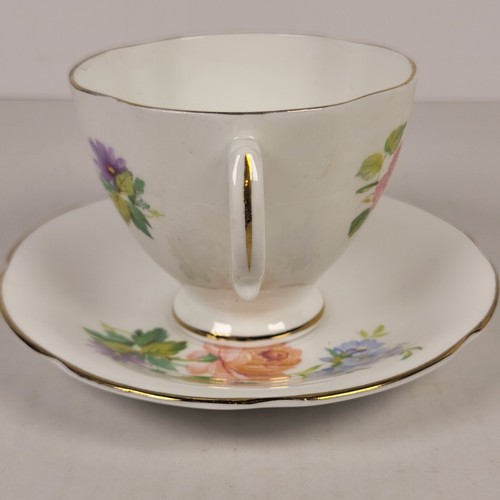 RARE Regina TEACUP & SAUCER SET Fine Bone China England Pink Rose Pattern - Picture 13 of 19
