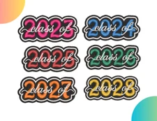 Custom Graduation Year Embroidered Patch Choose Your Year and Colors Iron/Sew on