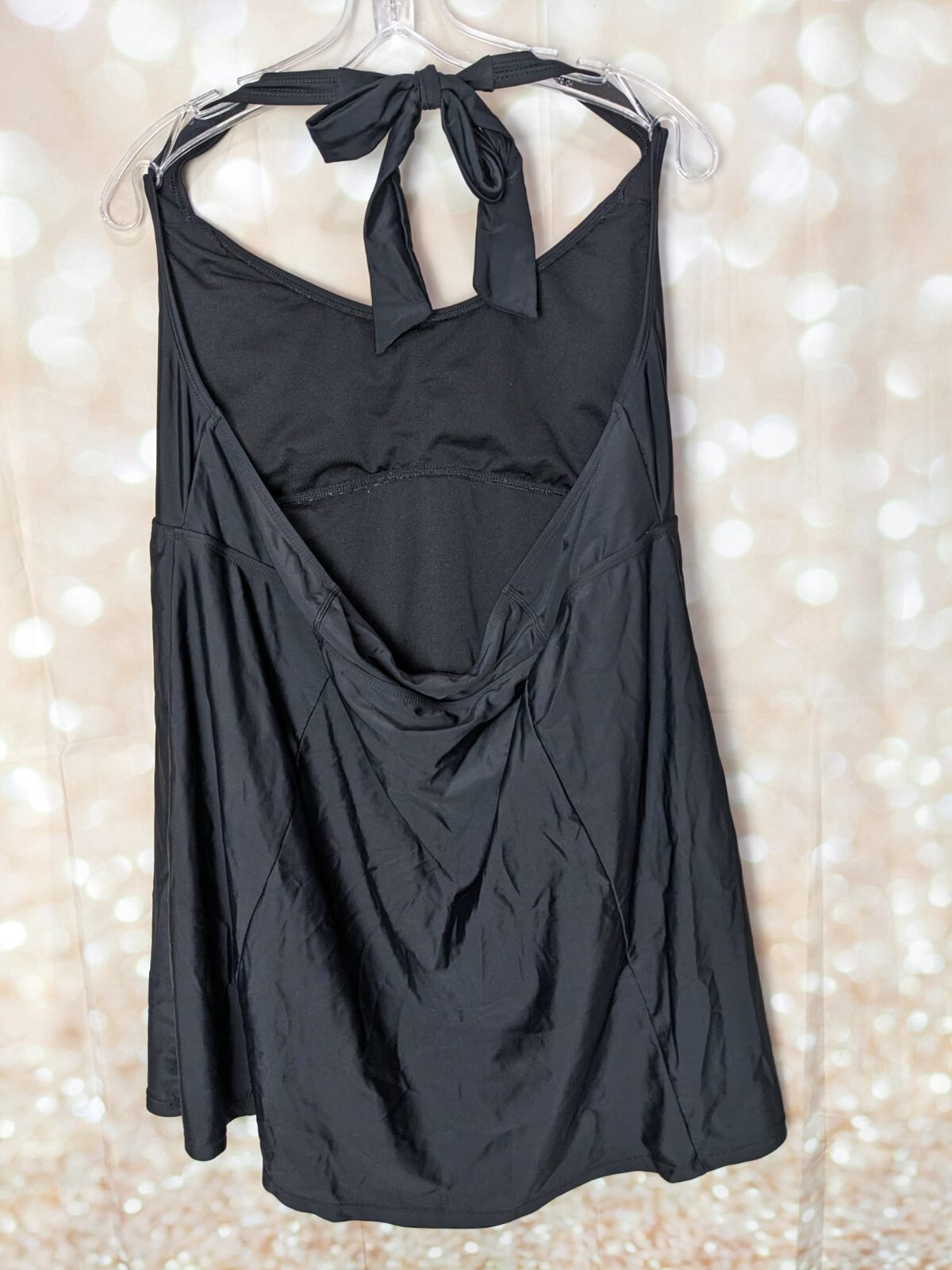 Basic Editions Women's Solid Black Halter Style B… - image 2