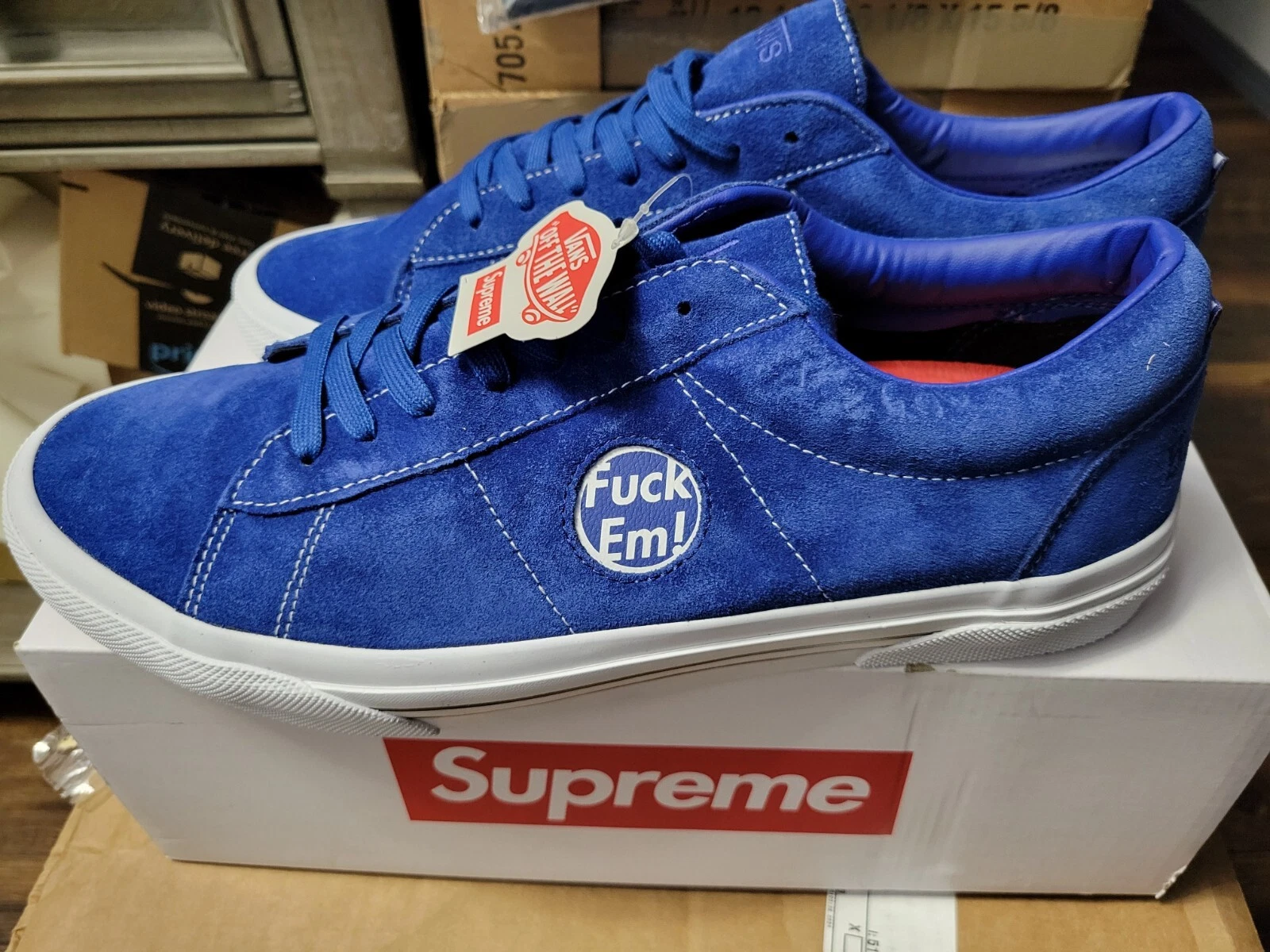 Bleu taille 13 M   Supreme Vans F**K 'Em Sid   DSWT neuf dans sa boîte, chaussure de skate Supreme