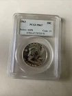 1963  Franklin 50 C , PCGS PF 67 , nice silver coin, BU FLAWLESS FOR A 67
