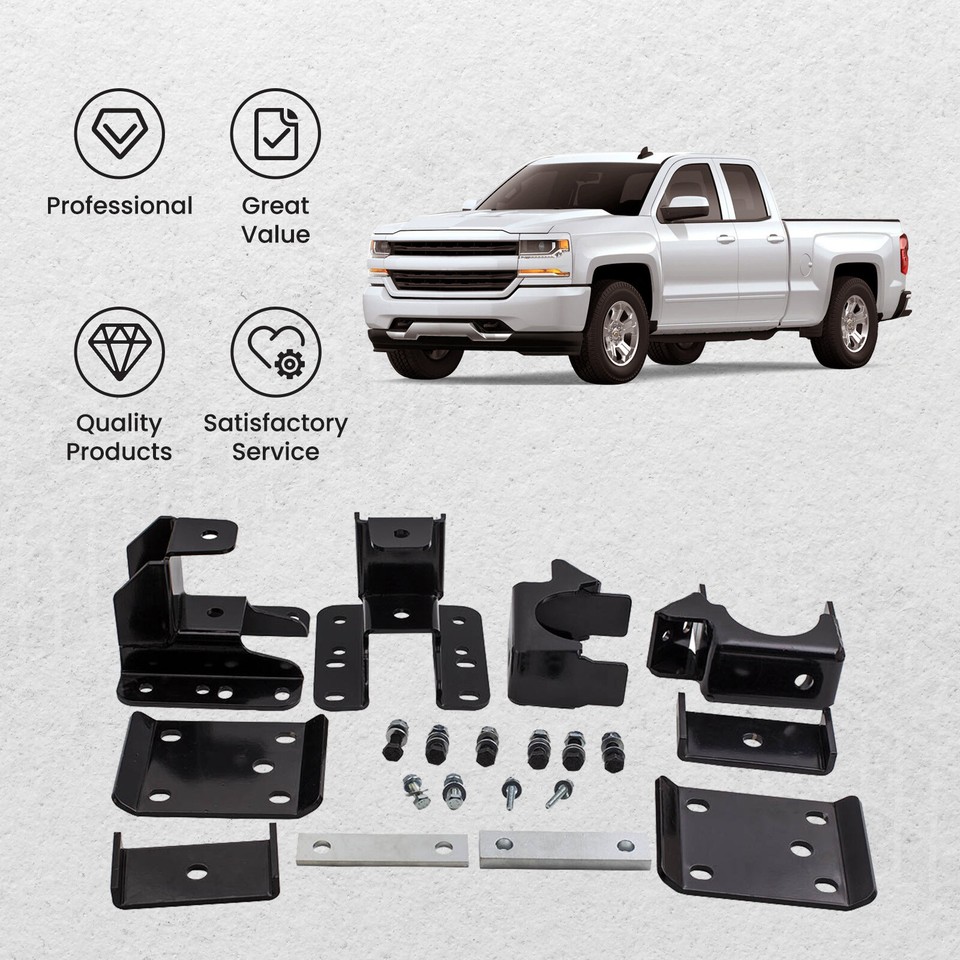 Aazon.co: 6" Rear Axle Drop Flip Kit For 1988-1998 Che-v-y Silverado - Foto 3