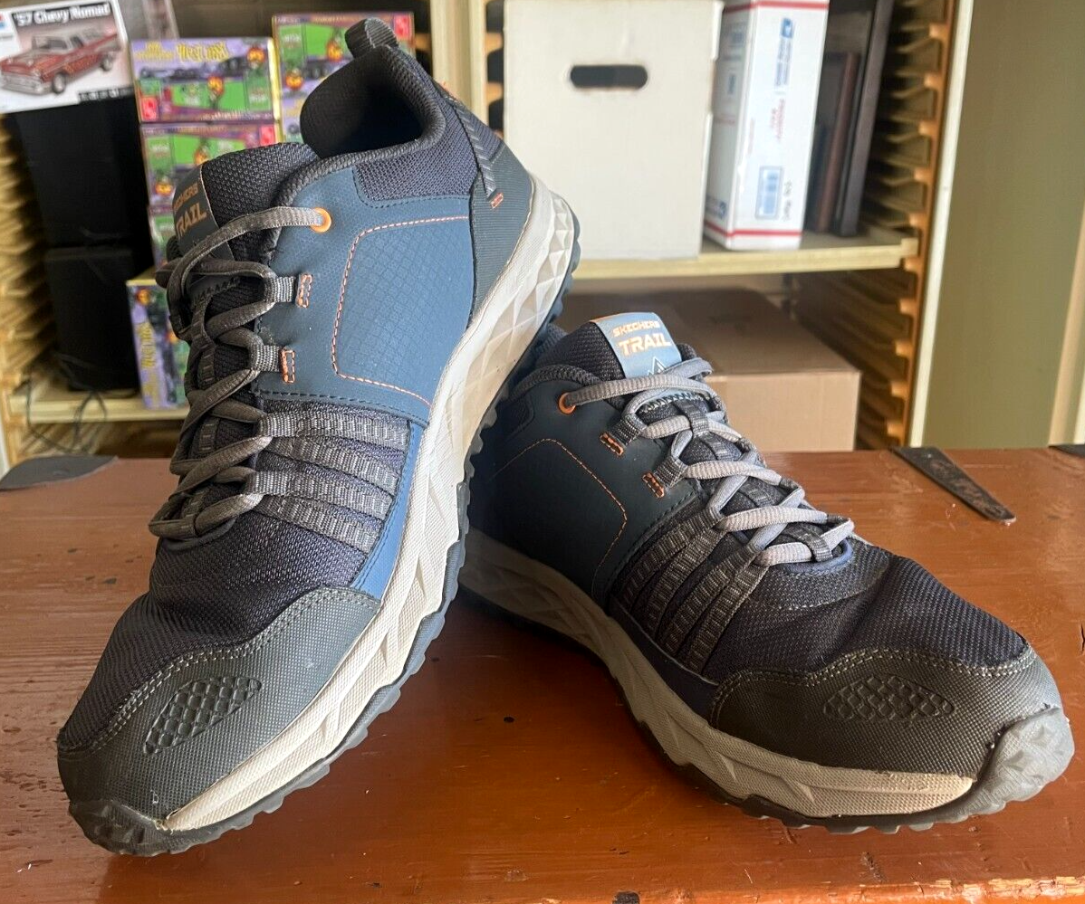 SAOLA Scarpe da trail running SKECHERS da uomo taglia 12 nere in rete scarpe da trekking 56255S