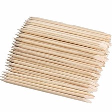 100Pcs Nail Art Cuticle Pusher Remover Manicure Pedicure Tool Orange Wood