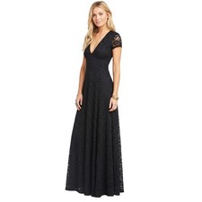 Show Me Your Mumu Eleanor Lace Black Maxi Dress Size Small Short Sleeve NEW