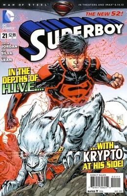 Superboy (5th Series) #21 FN; DC | New 52 Justin Jordan Krypto - w/Bag+Board