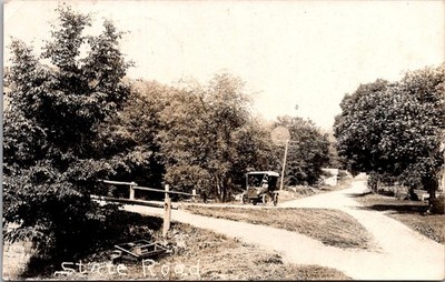 RPPC, View of State Road, Postmarked Afton NY c1908 Postcard B145