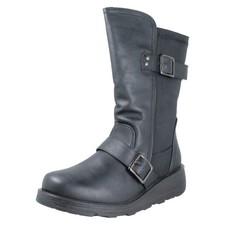 Bottes De Cheville Pour Femmes Spot On En Laine Mi-Mollet À Largeur Ajustée