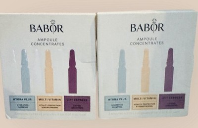 2 X BABOR Travel Size - 3 Pc Ampoules Concentrates Set - 2ml Ea (12m Total) NIB