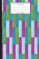 "College Ruled Notizbuch 6\"X9\" 120 Seiten Textil, Schreibheft, Heft"