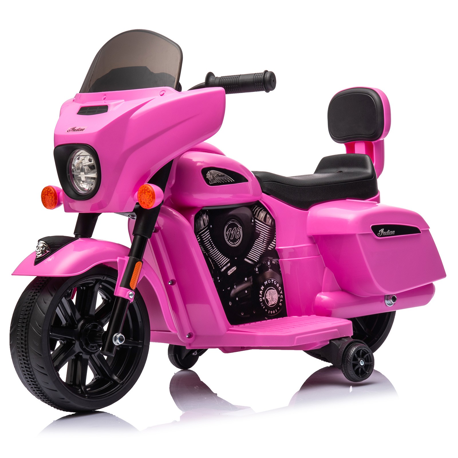 Ride on Motorcycle with Music and Headlight for Kids, 6V Electric Dirt Bike