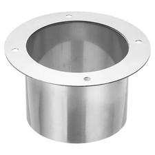 5" Duct Connector Flange Straight Pipe Stainless Steel Exhaust Duct Collar