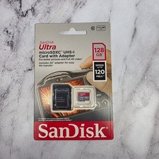 SanDisk Ultra MicroSDXC UHS-I Card With adapter- 128GB Speed-up to 120 MB/s