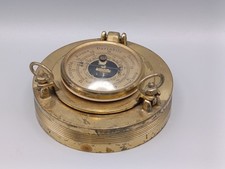 Antico Barometro di Marina, da Muro da Barca Ottone Baromaster Primi 1900 Raro