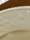 Antique Victorian Fleur De Lis Large Milk Glass 3 Chain Ceiling Light Shade — photo 10