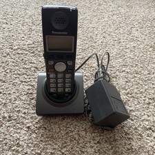 Panasonic KX-TGA670B Cordless Phone 2-Line Handset and Charging Cradle Tested