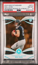 2023 Panini Gold Standard Opulence Rookie #OP11 Will Levis RC Platinum 1/1 PSA 8