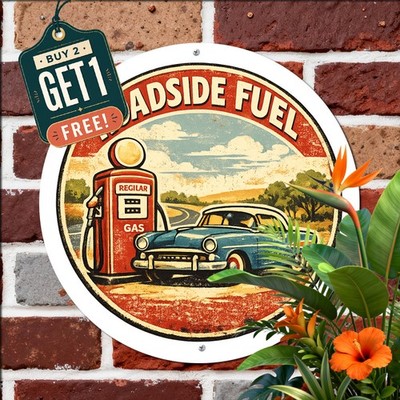 Classic Style Rustic Charm Antique Look Round Aluminum Sign