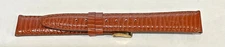 Accutron Tan Lizard Grain Leather Signed Strap with GF or SS Signed Buckle