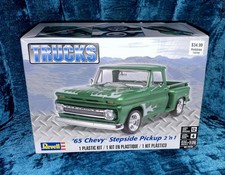 Revell 65 Chevy Stepside Pickup 2n1 125 Model Kit Unassembled Decals 85-7210