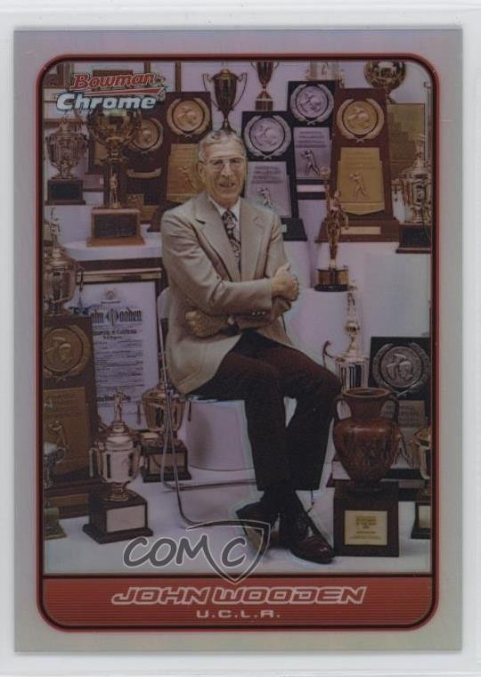 2006 Bowman Draft Picks & Stars Chrome Refractor /249 John Wooden #111 HOF 1t3