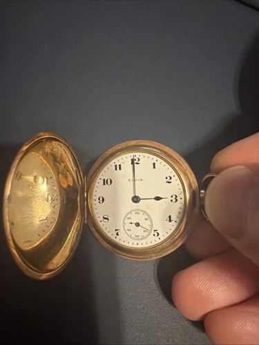 Elgin Antique Mechanical Pocket Watch  7J  0s  Gr.320  12897730   DOESN'T WORK