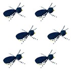 6 pc Foam Spider Flies - Black #14 Fly Fishing Set for Panfish Bluegill Trout B1 — photo 1