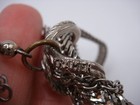 VINTAGE SIGNED KRAMER FOUR STRAND SILVER TONE NECKLACE TASSEL PENDANT ESTATE — photo 8