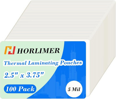 100 Pack 2 X 3.5 Thermal Laminating Sheets, Clear Business Card Laminating Pouch