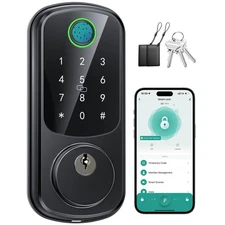 Smart Locks for Front Door, Fingerprint Keyless Entry Door Lock with Security...