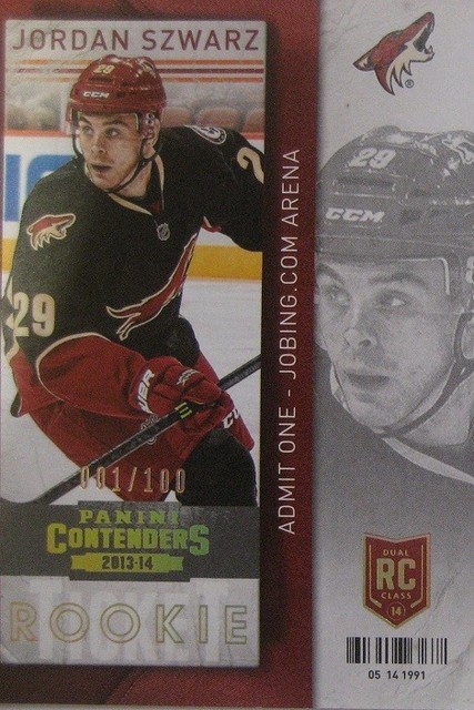 Jordan Szwarz #145 Panini 13-14 GOLD 1/100 Schwenninger Wild Wings Mannheim