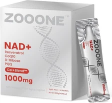 ZOOONE NAD+ 1000mg Liquid Packets Supplement - Premium Nicotinamide Riboside hot