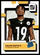2022 Donruss Rated Rookies Calvin Austin III Rookie Pittsburgh Steelers #336