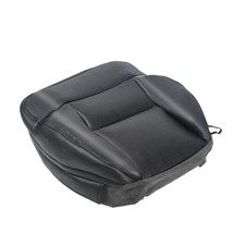 Leather Driver Side Bottom Replacement Seat Cover Compatible with Ford Black