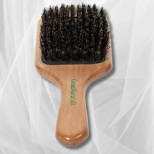 Boar Bristle Hair Brush for Women and Men - Medium/Soft Bristles - Natural