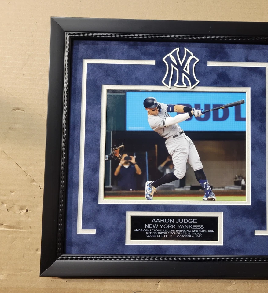 Aaron Judge AL Record 62 Home Run New York Yankees 8x10 Framed Baseball Photo - Image 2 of 4