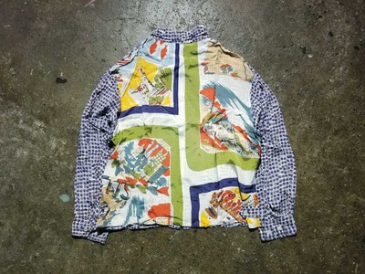 Vintage 1991 SS Comme Des Garcons Homme Plus Antique Scarf Zip Up 