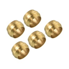5pcs 6mm Tube Brass Compression Sleeve Ferrules Brass Compression Fittings