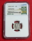 1944-S Mercury Dime 10C 90% Silver NGC Genuine Route 66 The Mother Road — photo 1