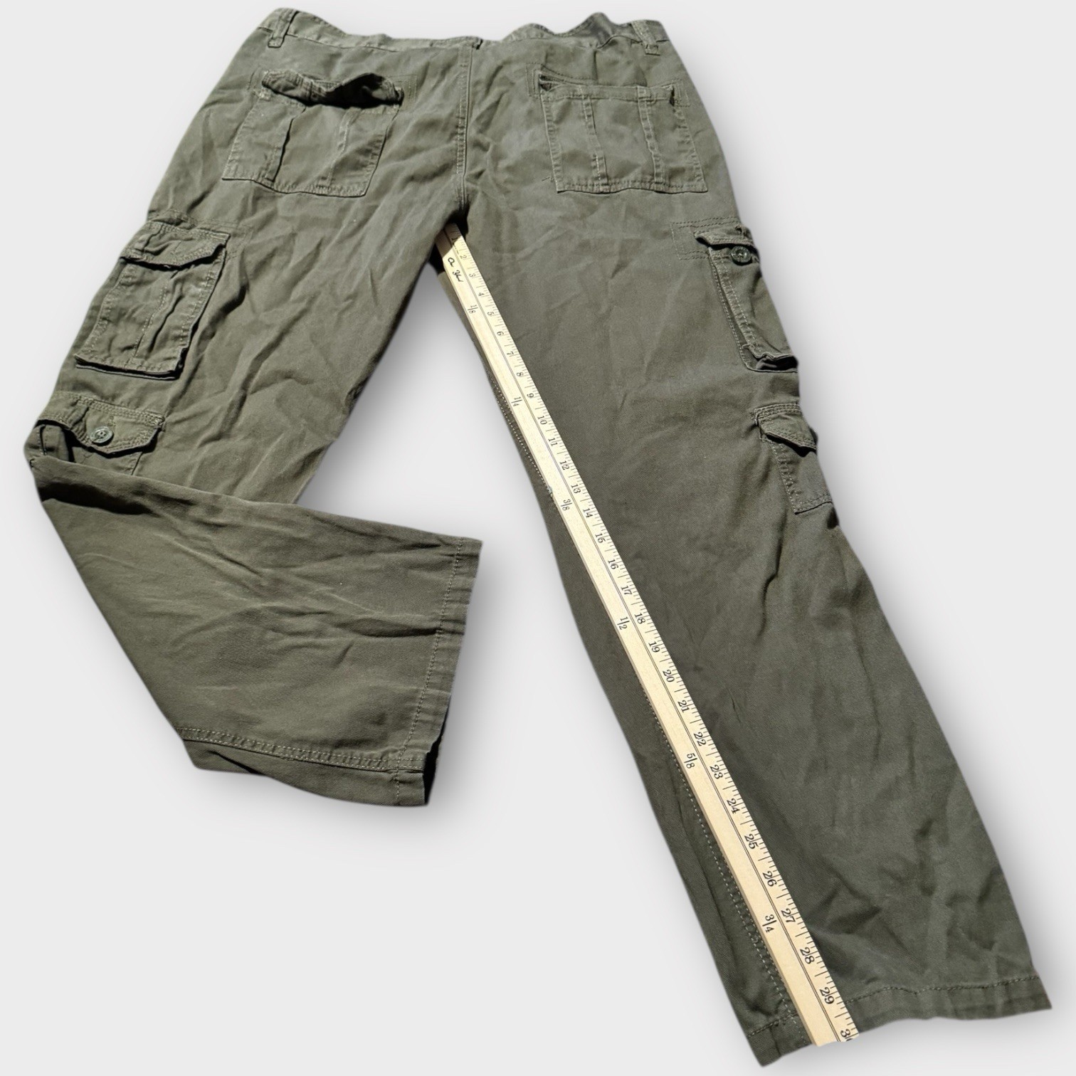 Vintage Southpole Cargo Pants Mens 38 Army Green Joggers Authentic Collection image 2