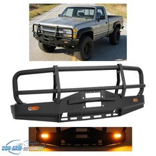 Steel Front Bumper Wlight Off-road For Gmc Chevrolet Ck 1500 2500 3500 88-00