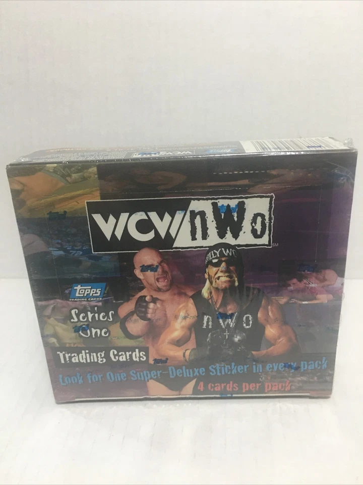 Topps WCW nWo 1998 caja de cera sellada Hulk Hogan Bill Goldberg Chris Jericho radiocontrol Foto 3 de 4