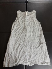 J.Crew Dress Womens 12 White Stripe Linen Sleeveless Shift Tank Casual Mini