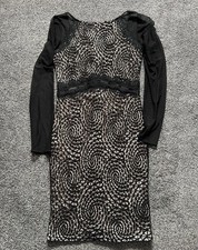Womens Michelle Keegan, Lipsy Dress, Size 10, Black, Lace, Long Sleeve, (15)