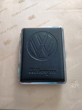 Skórzane i metalowe etui na papierosy VW, etui, pudełko na 20 papierosów, czarne