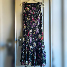 CHAPS by Ralph Lauren Floral Sleeveless Midi Dress Size 12