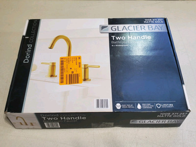 Glacier Bay Dorind 8 in. Widespread 2-Handle High-Arc Bathroom Faucet Matte Gold