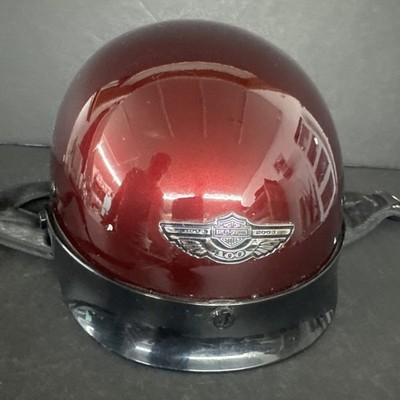 Harley Davidson 100th Anniversary Burgundy Half Helmet XL 61-62cm