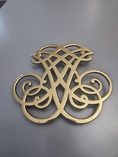 Vintage Virginia Metal Crafters Thomas Jefferson Mosiężna podstawka szyfru - z nóżkami